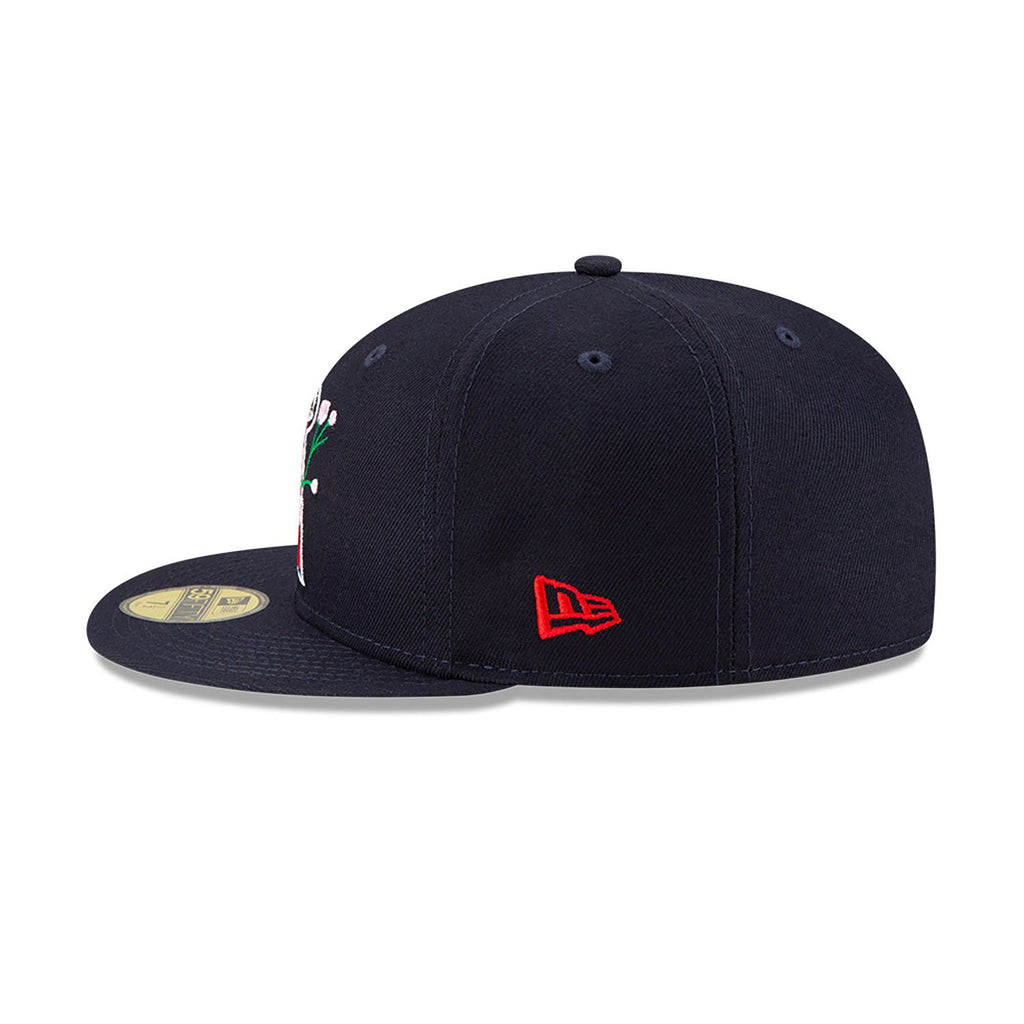 New Era Los Angeles Angels Side Patch Bloom 59FIFTY Fitted Cap – Navy