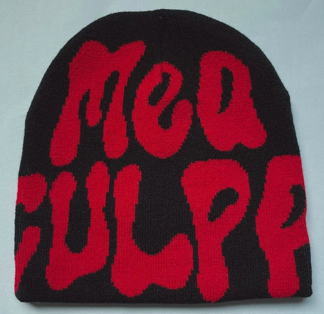 Mea Culpa Beanie red and black