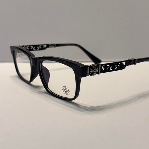 Chrome heart glasses - black  & black badges