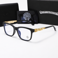 Chrome heart glasses - Black & Gold badges