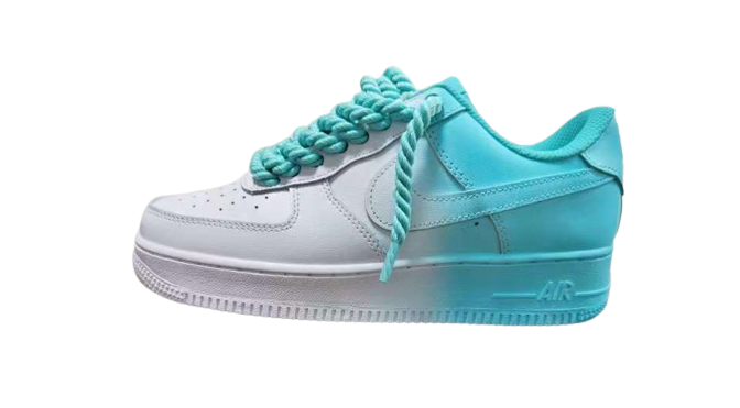 Air force 1 with blue rope laces