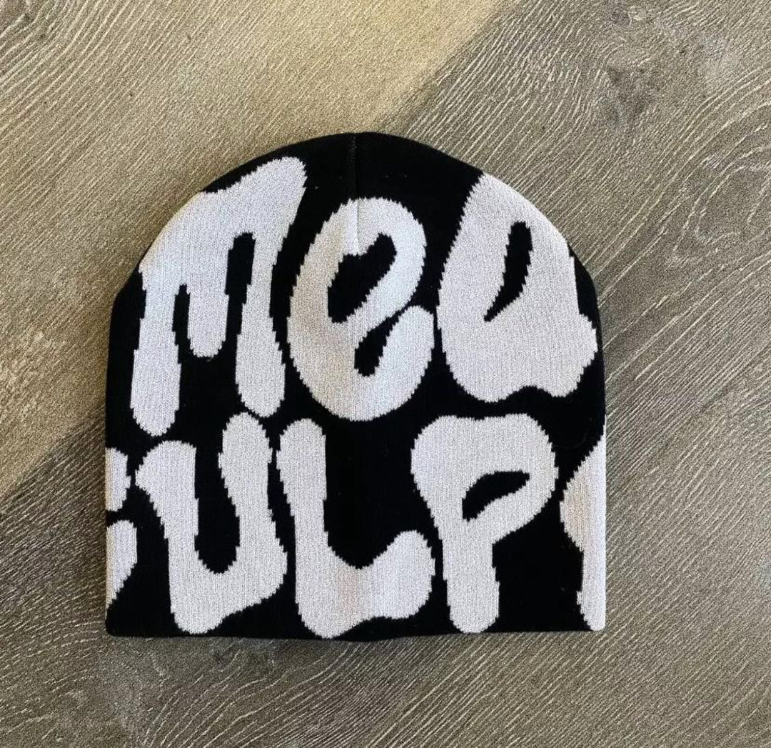 Mea Culpa Beanie black & white