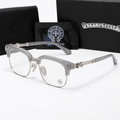 Chrome heart glasses - Grey & silver badges
