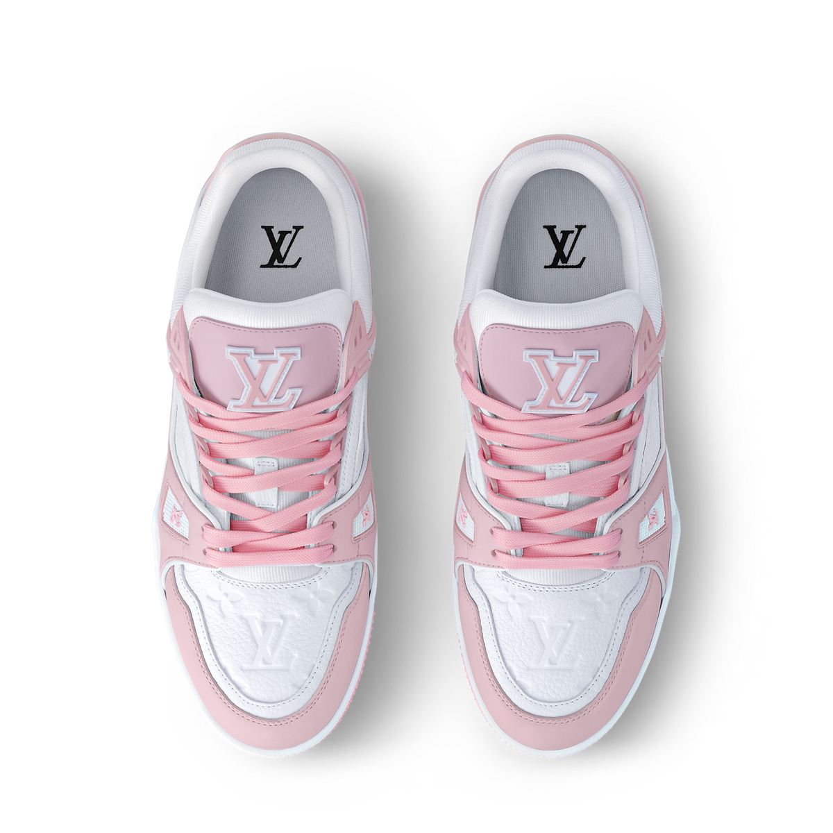 Louis Vuitton LV Trainer Sneakers – White/Pink