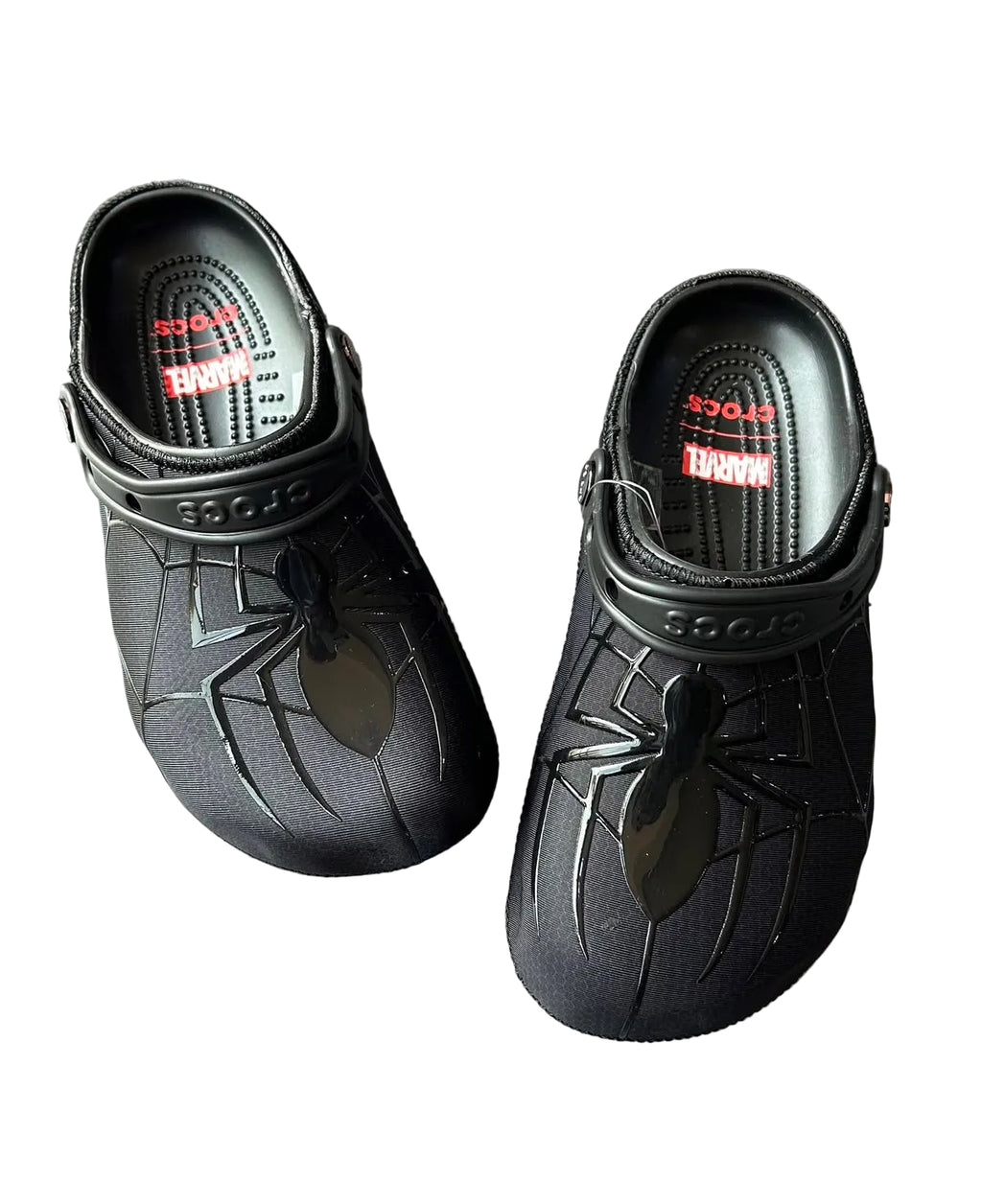 spider classic crocs black