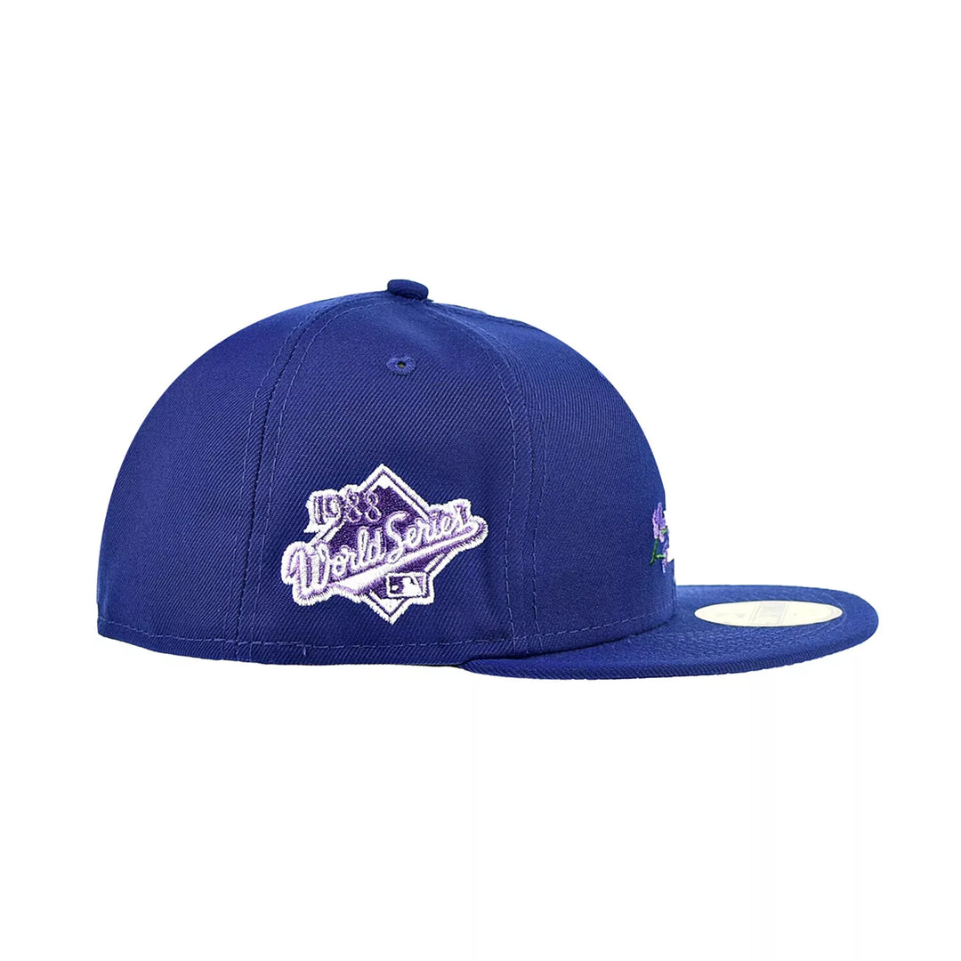 New Era Los Angeles Dodgers Side Patch Bloom 59Fifty Men's Fitted Blue-Purple