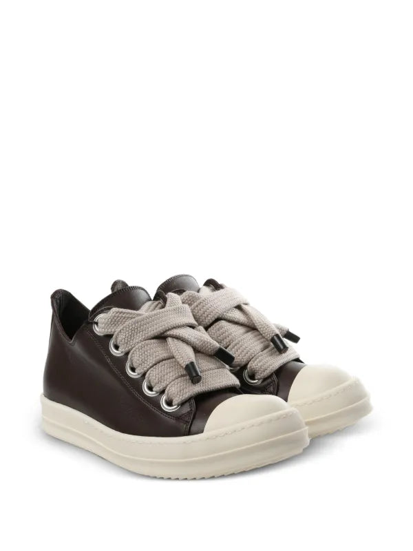 Rick Owens leather low-top sneakers brown