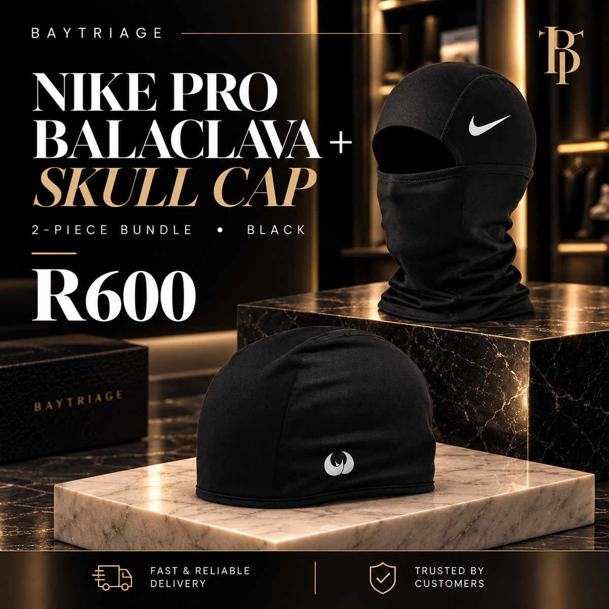 Nike Ski Mask and Coated Skull Cap