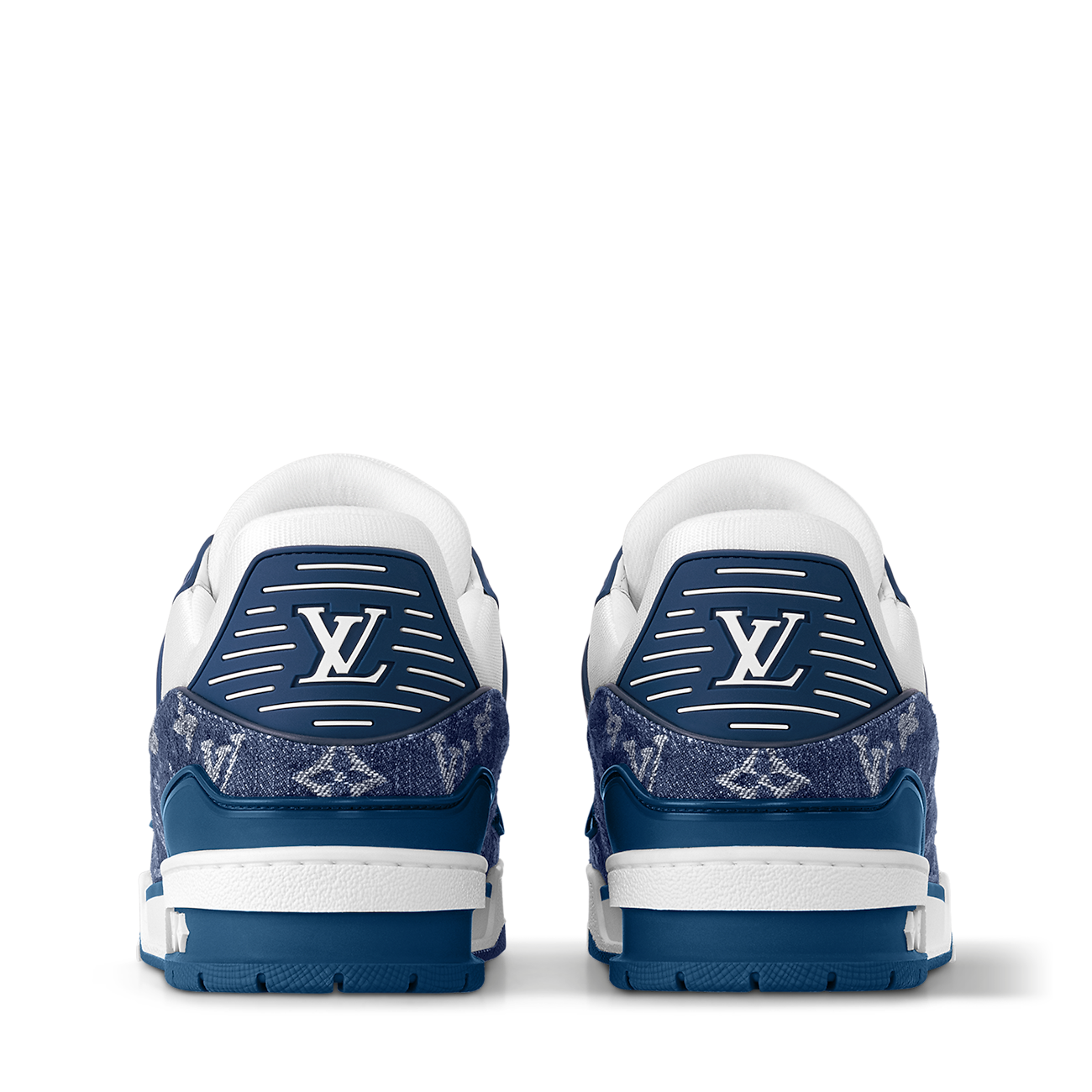 LOUIS VUITTON LV TRAINER WHITE BLUE FULLY BOXED