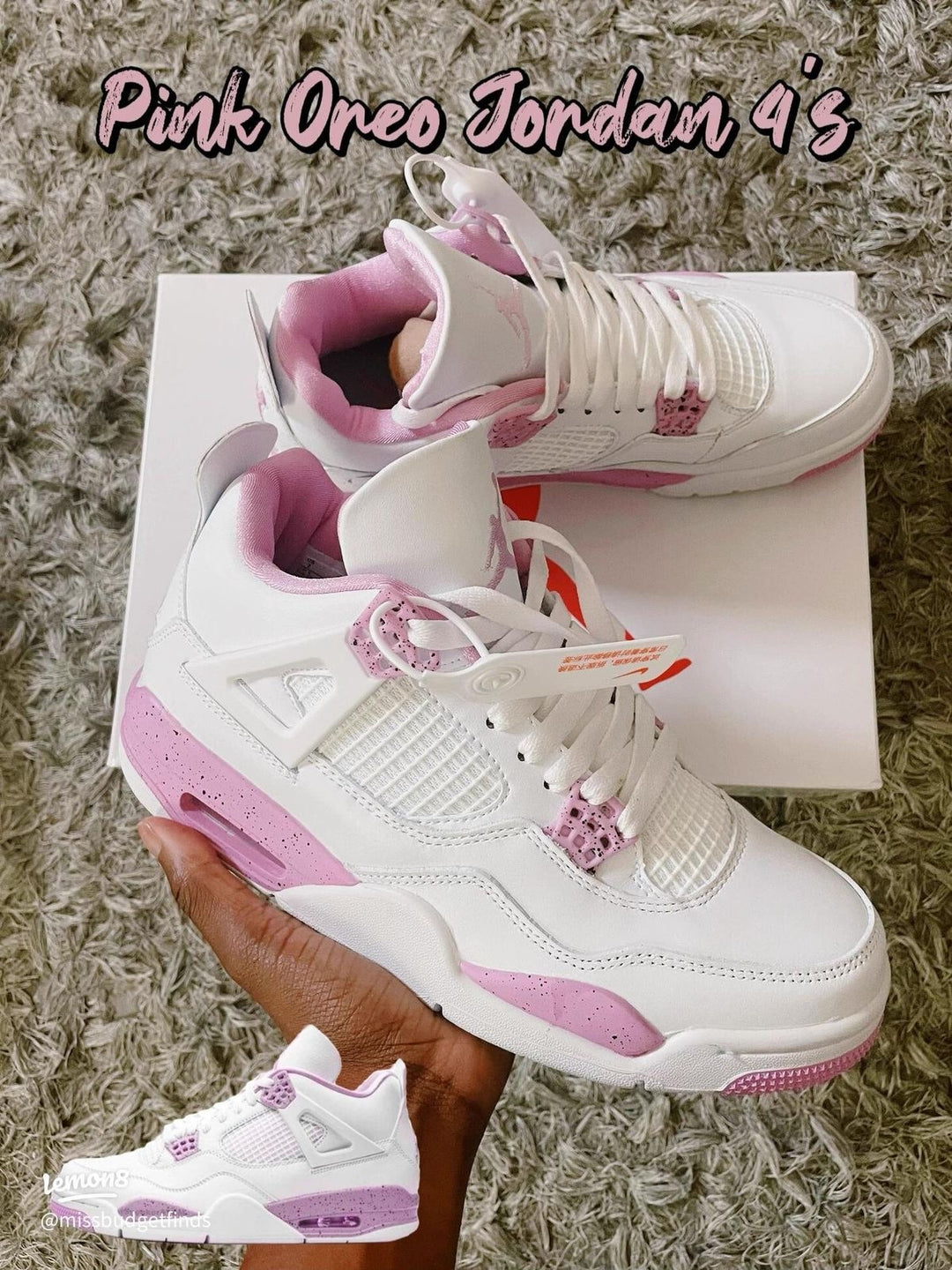 Air Jordan 4 White & Pink