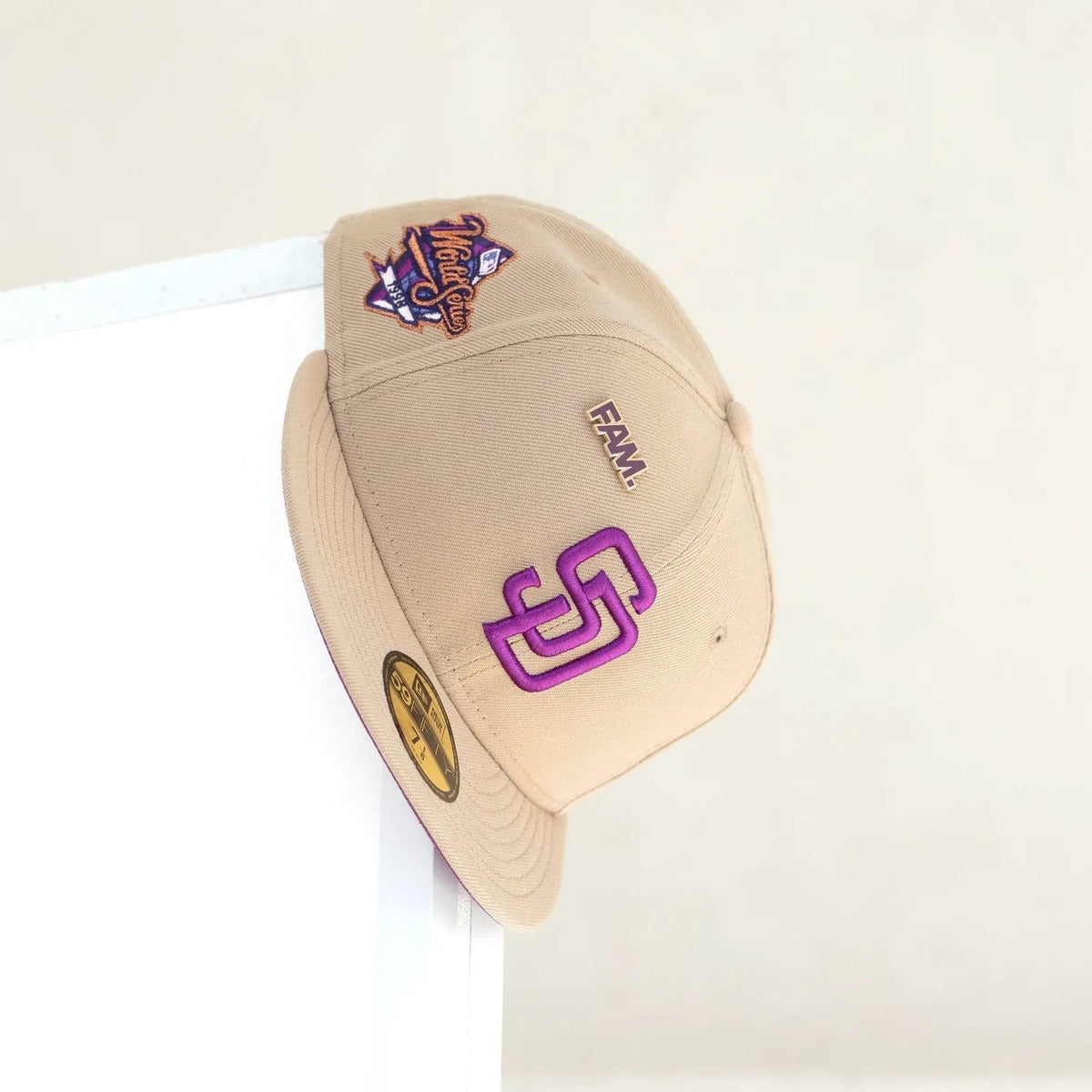 New Era San Diego Padres 1998 World Series 59FIFTY Fitted Cap – Camel/Sparkling Grape