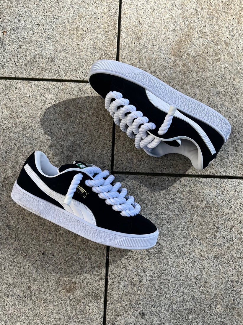 Puma Rope Laces Black and White