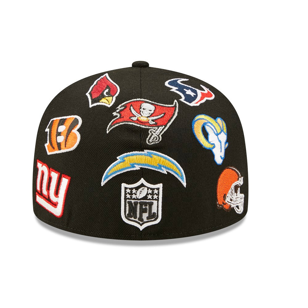 New Era NFL All Over Patch 59FIFTY Fitted Cap – Black