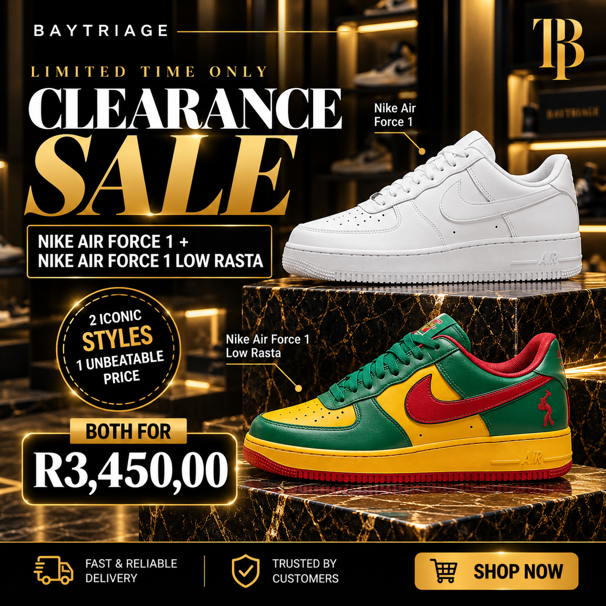 Nike Air Force 1 Combo Deal – Mix & Match Designs