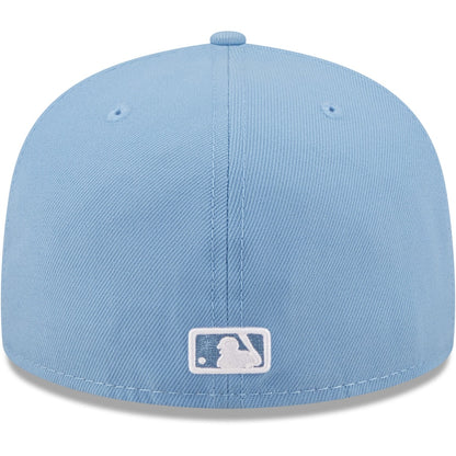 Mens New Era Sky Blue Oakland Athletics Logo White 59FIFTY Fitted Hat