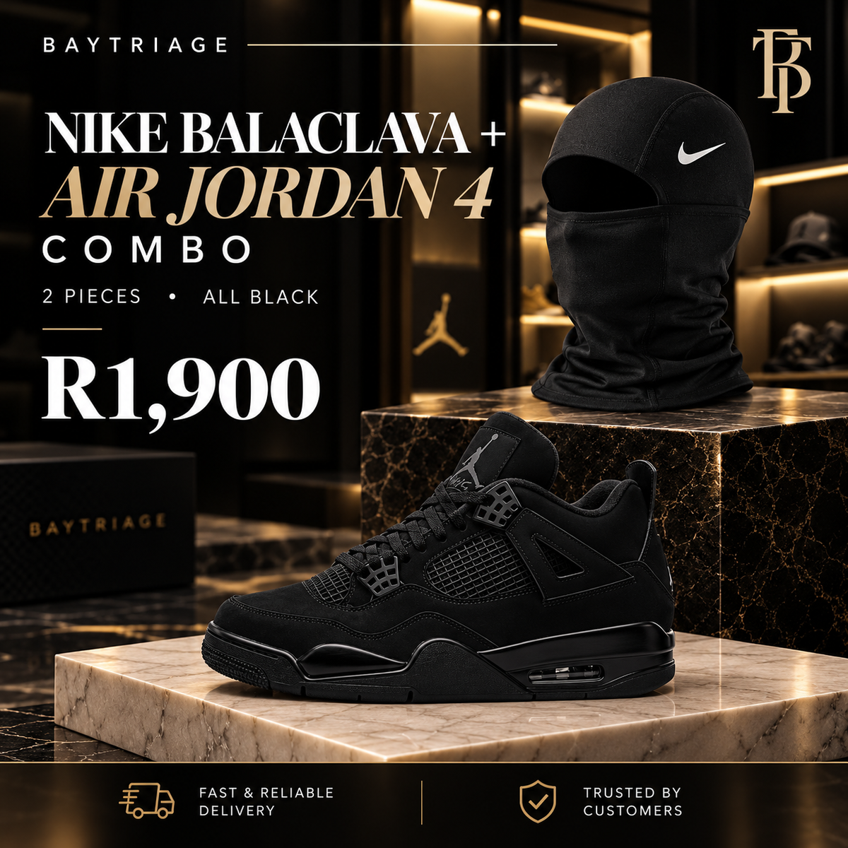 Nike Ski Mask and Jordan 4 Combo Deal