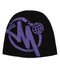 M Letter Knitted Beanie – Purple