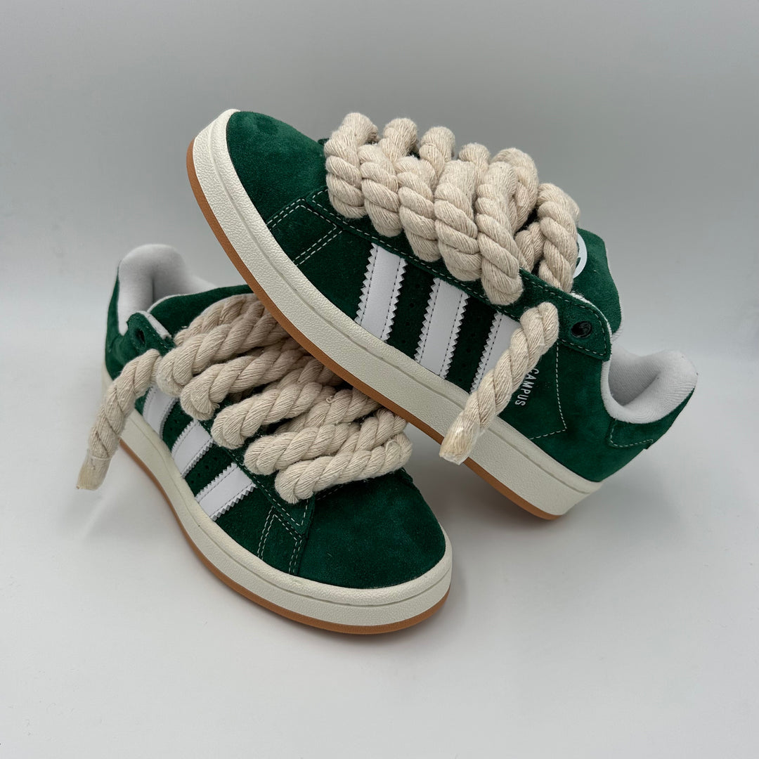 Adidas Originals Junior Campus 00S Green with rope laces  Sneaker