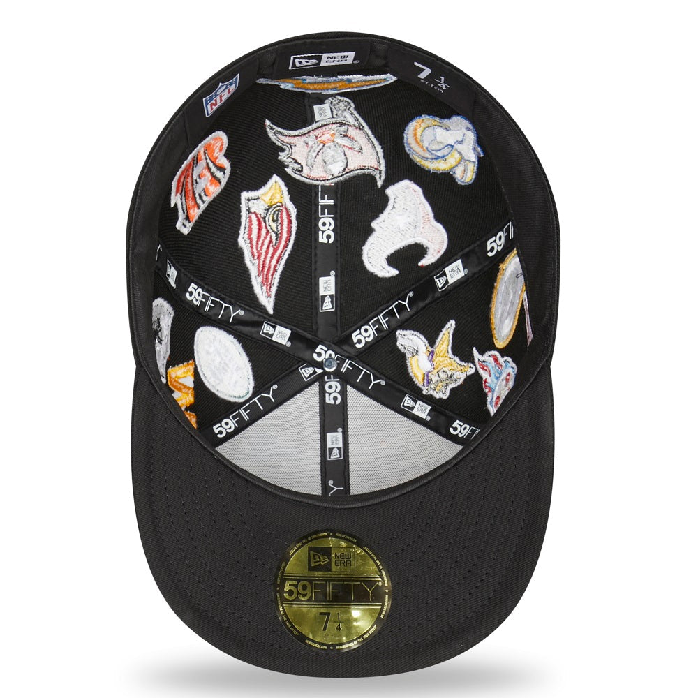 New Era NFL All Over Patch 59FIFTY Fitted Cap – Black