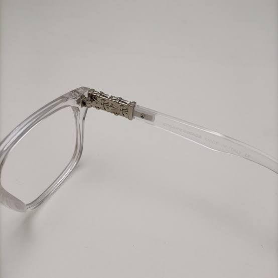Chrome heart glasses - clear & silver badges