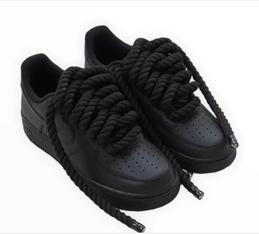 Air force 1 with black Rope laces