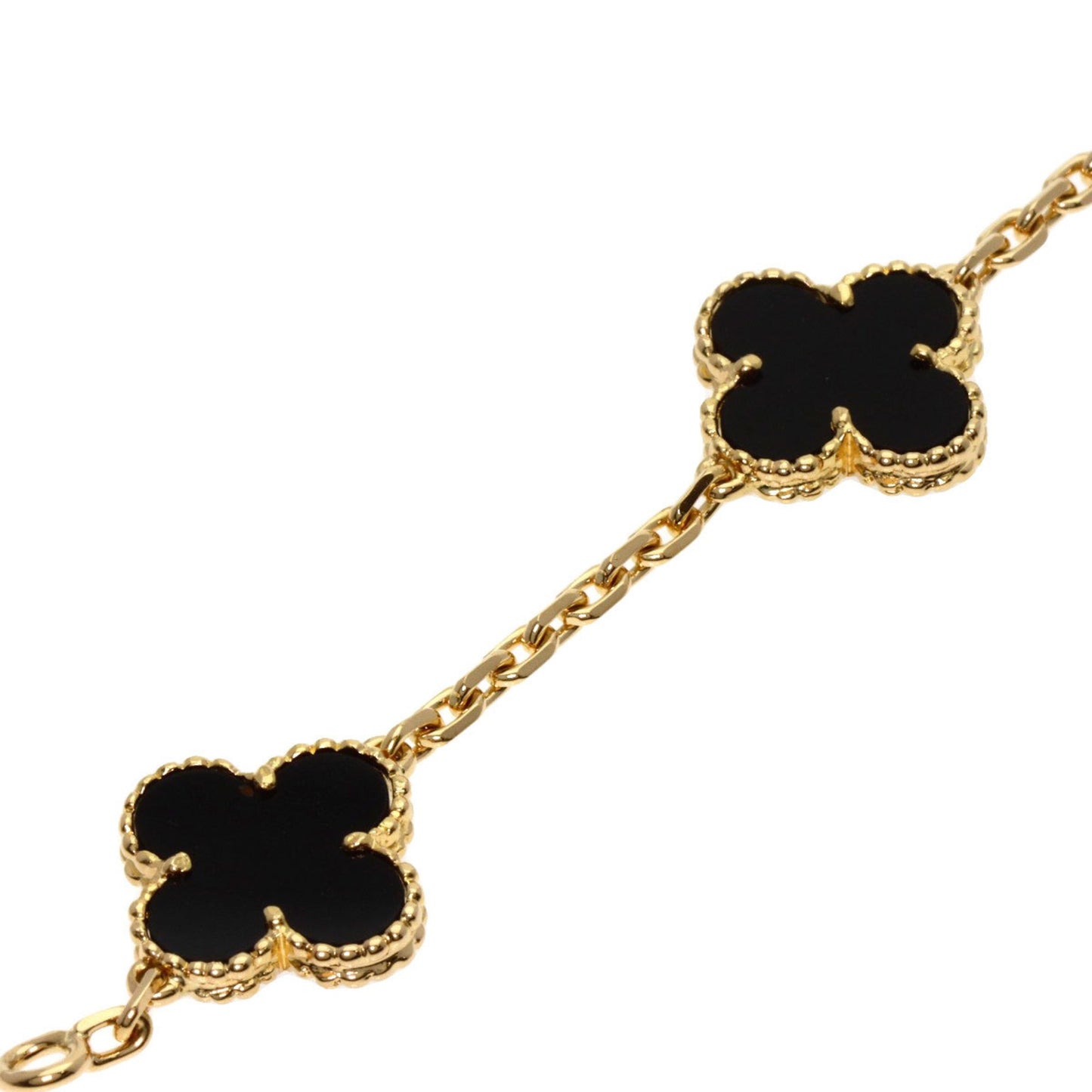 Midnight Clover Stainless Steel Bracelet – A Statement of Elegance
