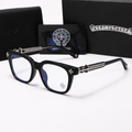 Chrome heart glasses - black & silver badges