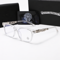 Chrome heart glasses - clear & silver badges