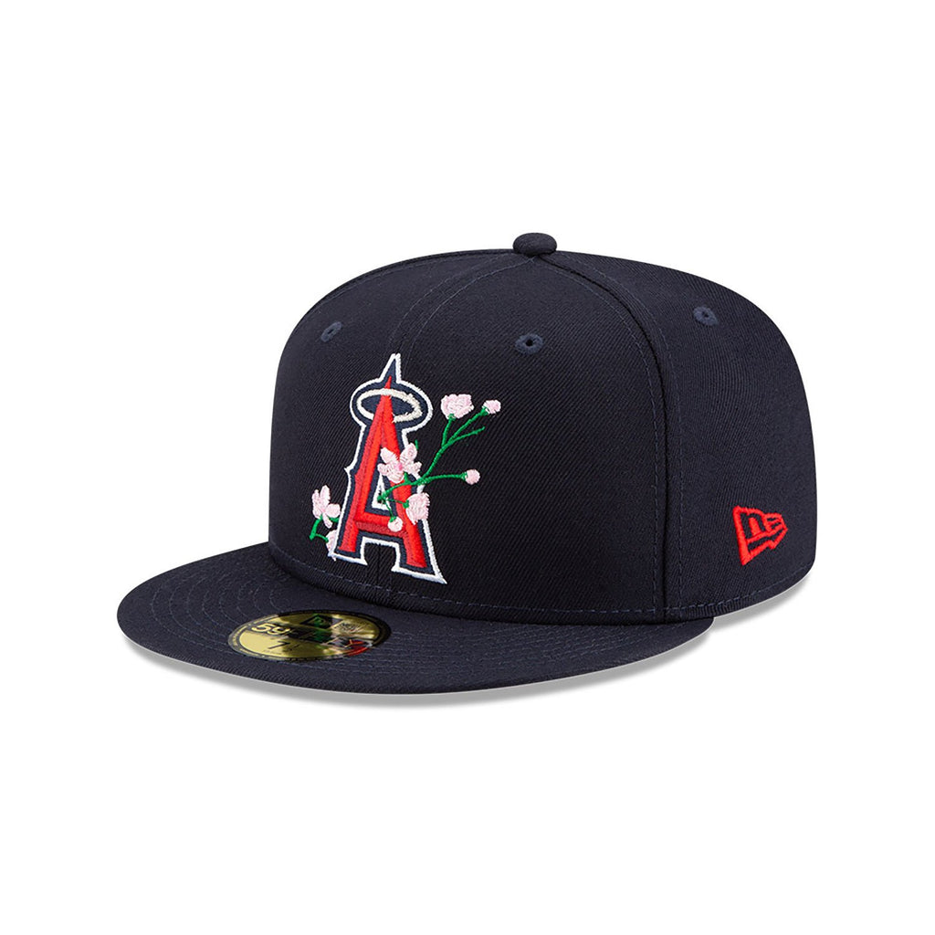 New Era Los Angeles Angels Side Patch Bloom 59FIFTY Fitted Cap – Navy