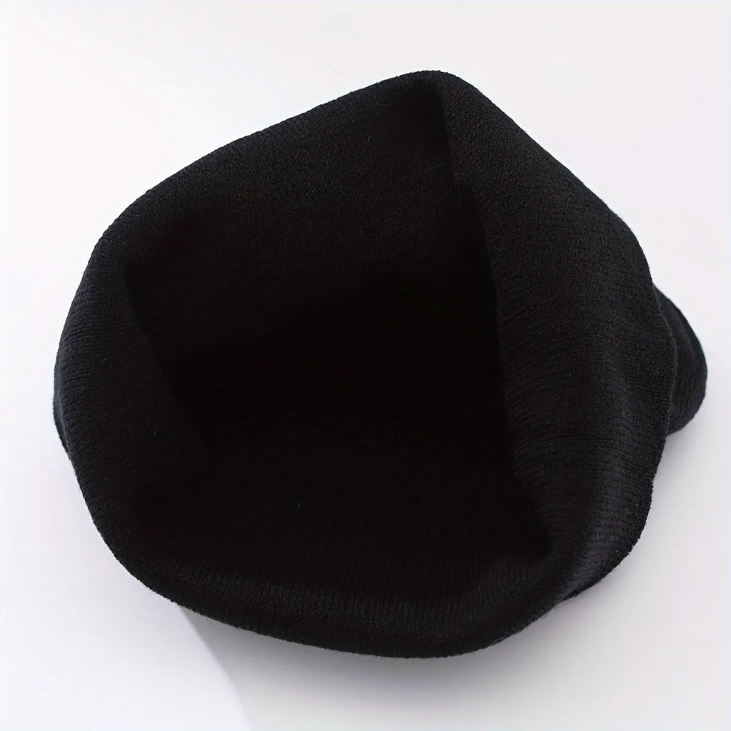 M Letter Knitted Beanie – Pink
