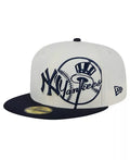 New Era New York Yankees Lonestar 59FIFTY Fitted Cap – Cream/Navy
