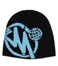 M Letter Knitted Beanie – Blue