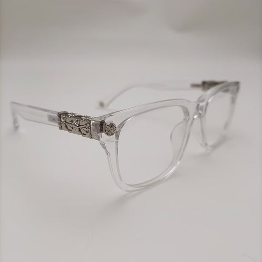 Chrome heart glasses - clear & silver badges NOT BOXED