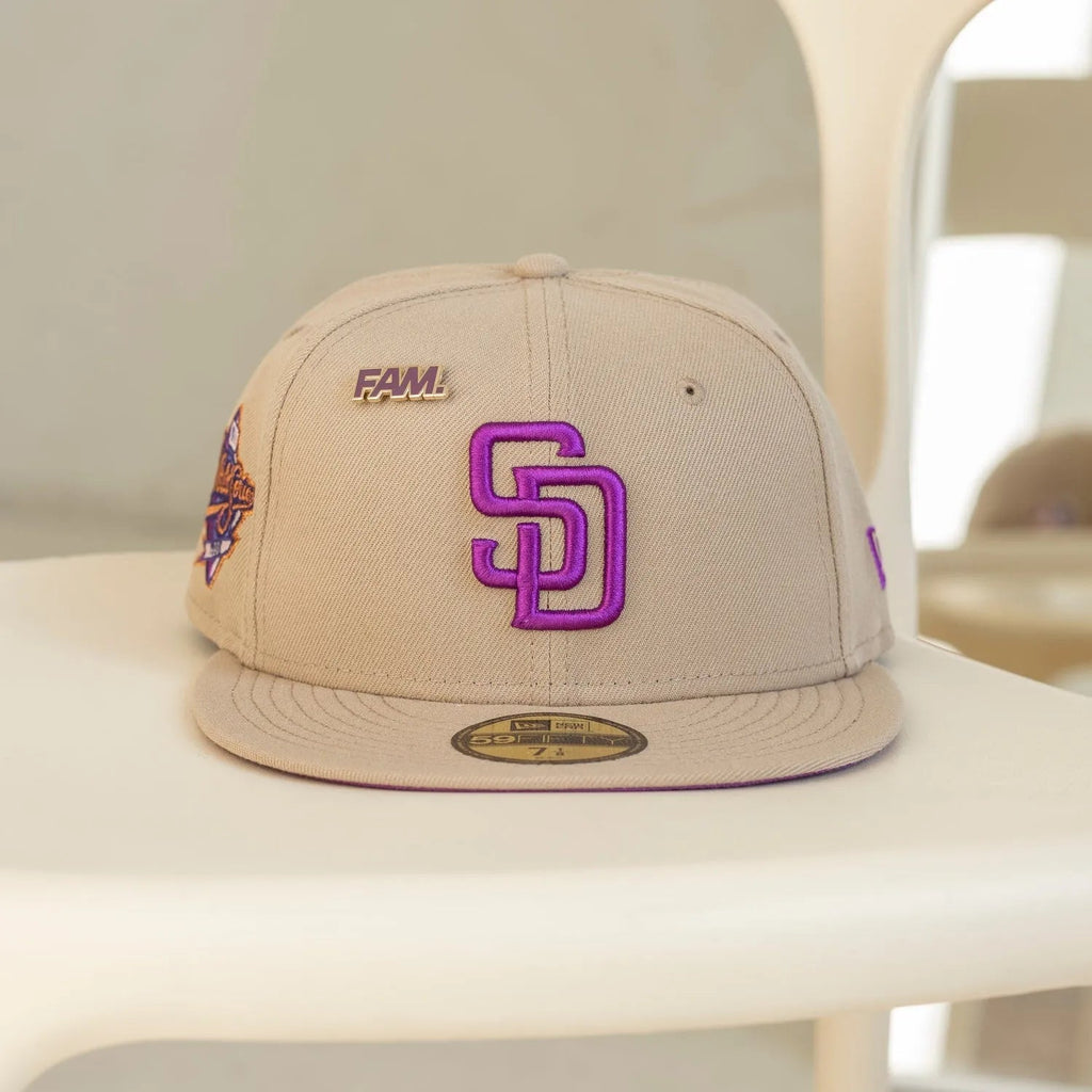 New Era San Diego Padres 1998 World Series 59FIFTY Fitted Cap – Camel/Sparkling Grape