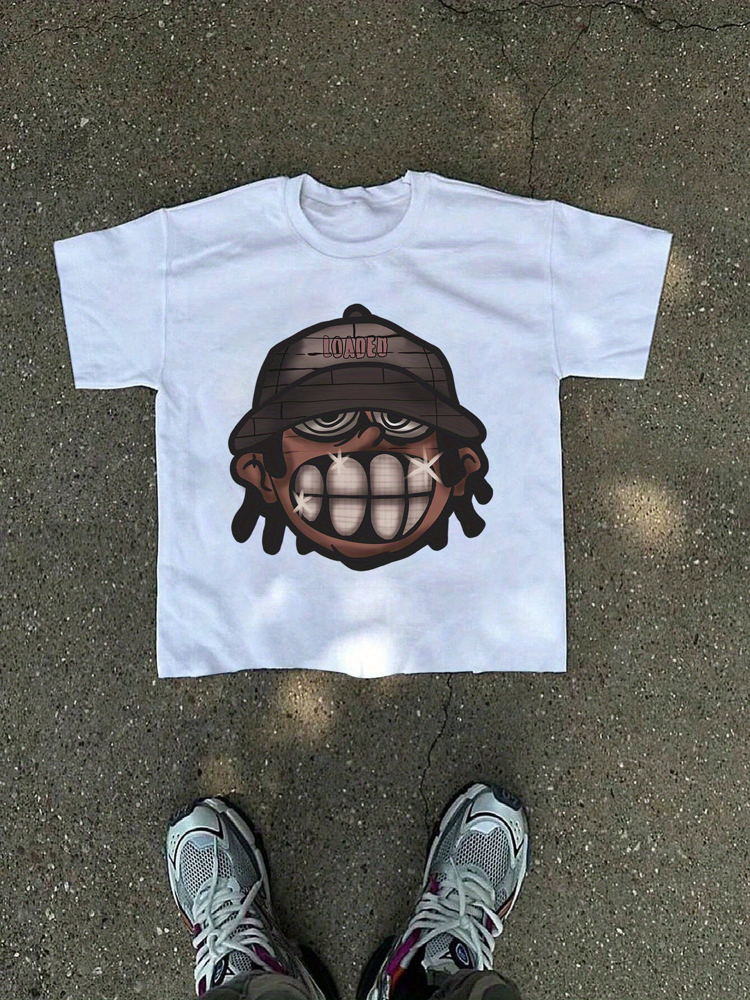 CLEAR BIG FACE BOXY FIT TEE