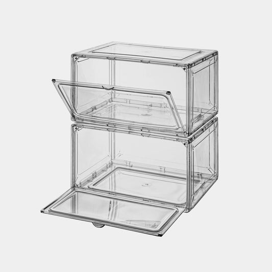 Clear stackable shoe storage box     (1- unit)