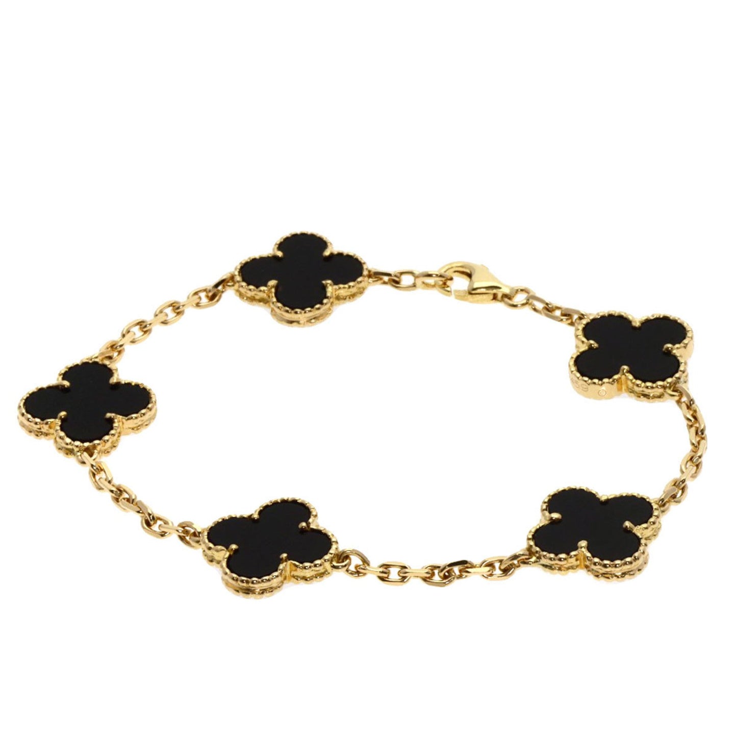 Midnight Clover Stainless Steel Bracelet – A Statement of Elegance