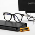 Chrome heart glasses - black & silver badges