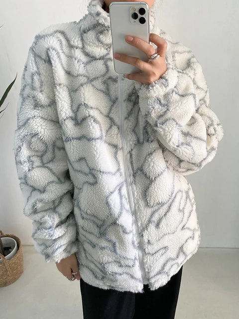 Fluffy winter jacket