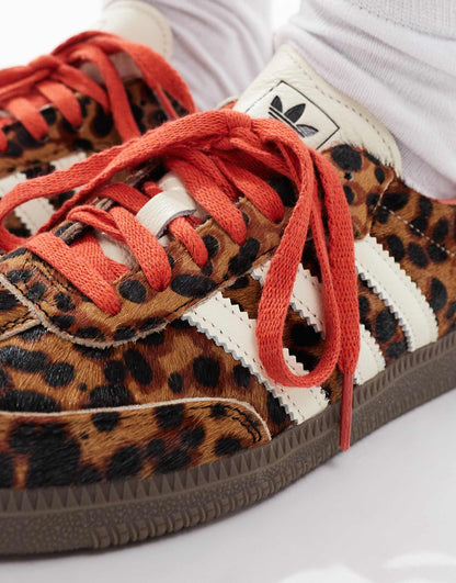adidas Originals samba sneakers in leopard print