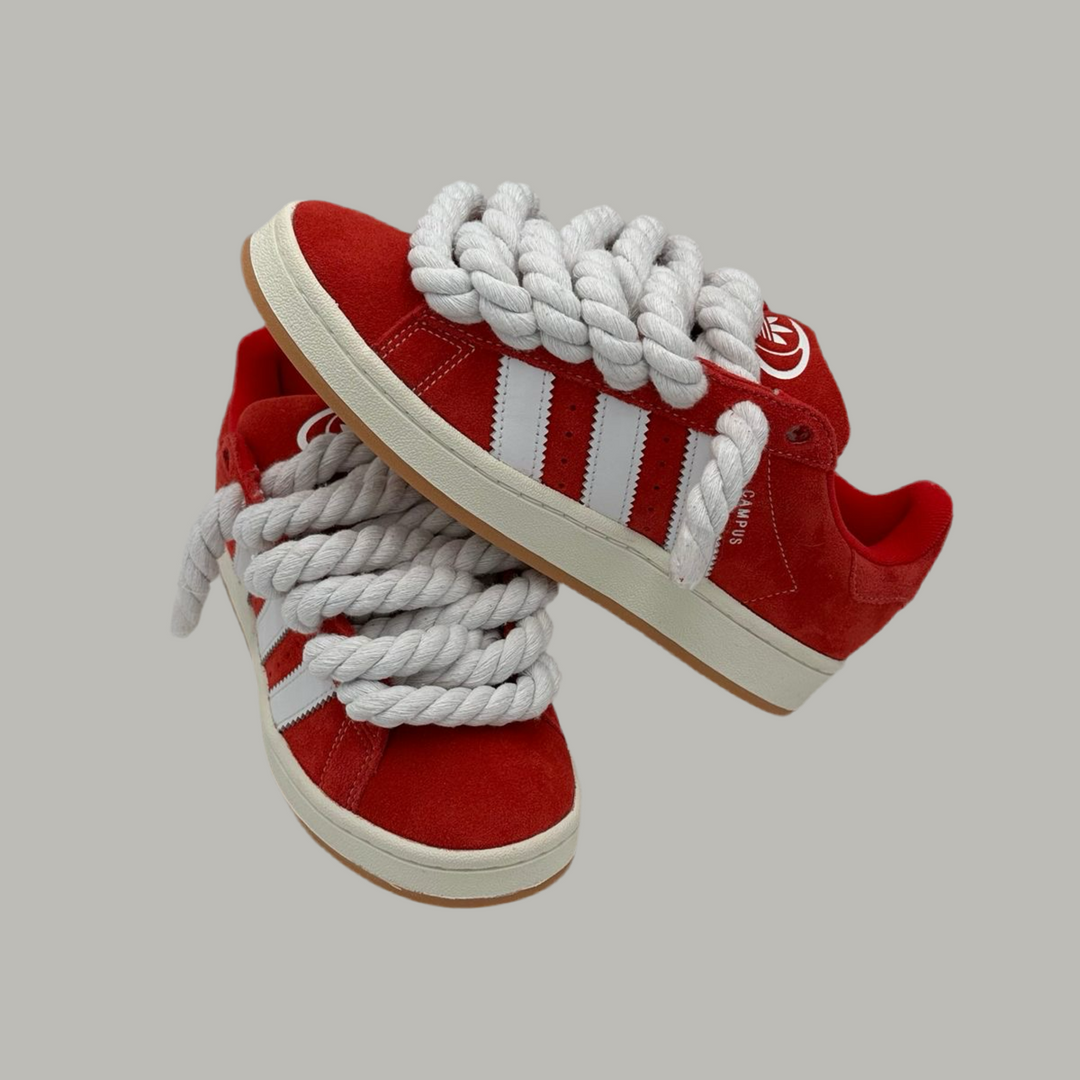 Red ADIDAS CAMPUS X ROPE LACES