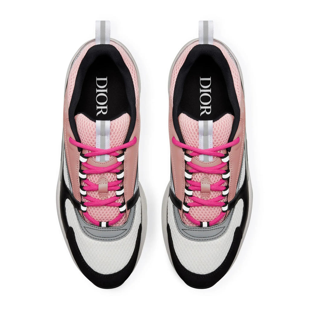 Dior B22 Pink White Black Calfskin Trainer FULLY BOXED