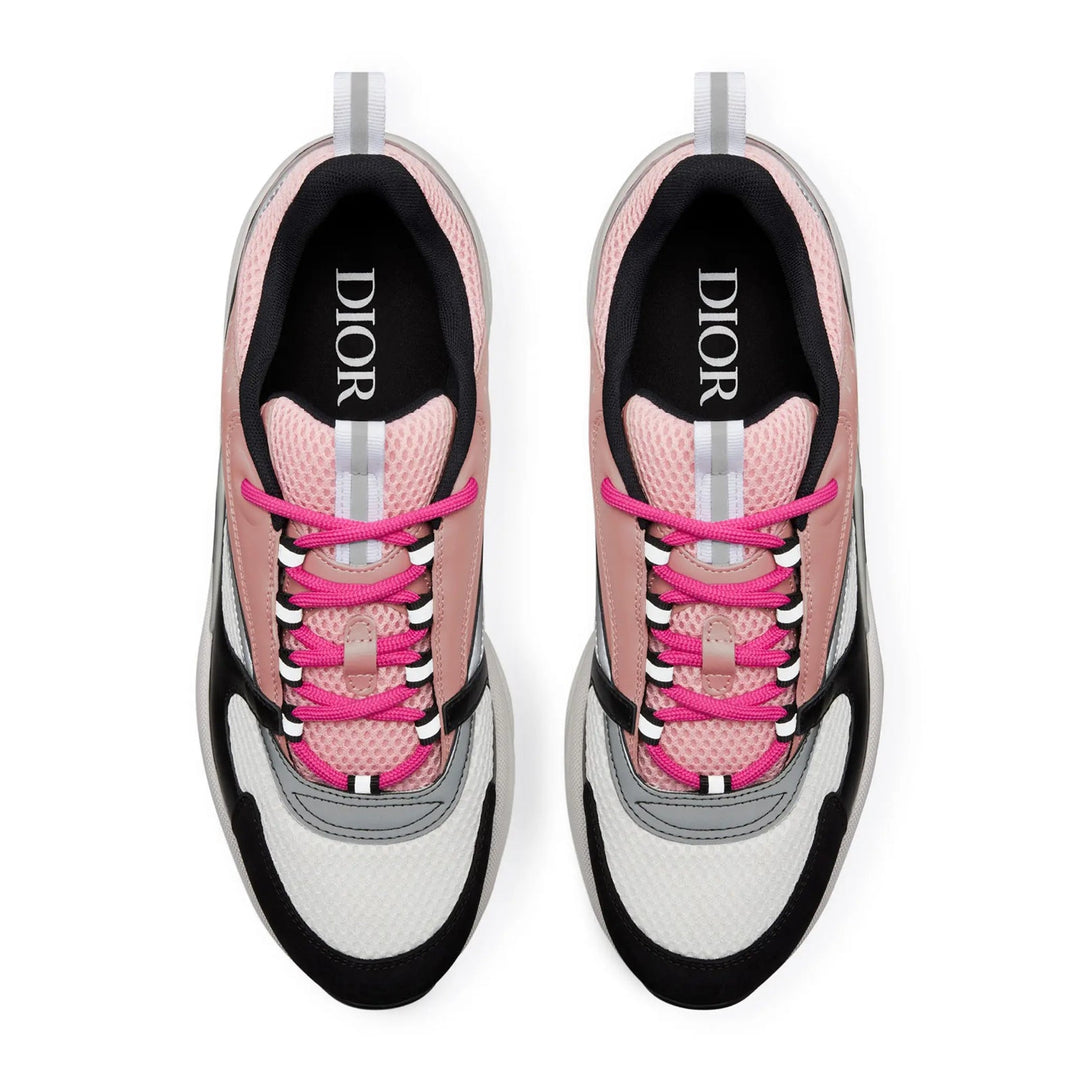 Dior B22 Pink White Black Calfskin Trainer FULLY BOXED
