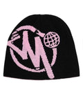 M Letter Knitted Beanie – Pink