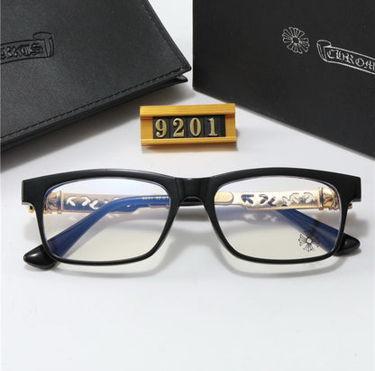 Chrome heart glasses - black  & gold badges NOT BOXED