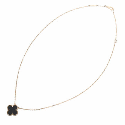 Midnight Clover Stainless Steel Necklace – A Statement of Elegance
