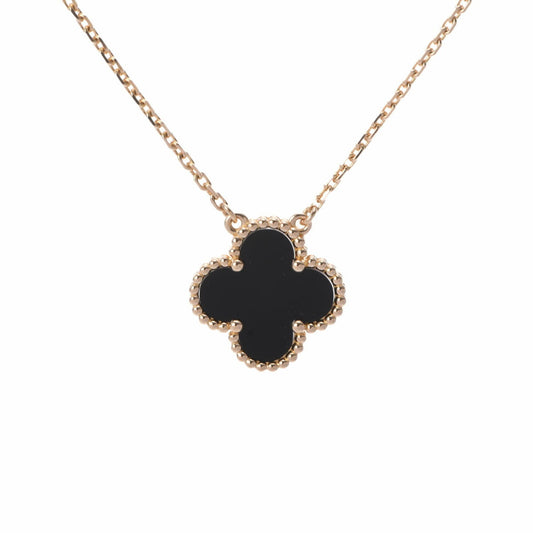 Midnight Clover Stainless Steel Necklace – A Statement of Elegance