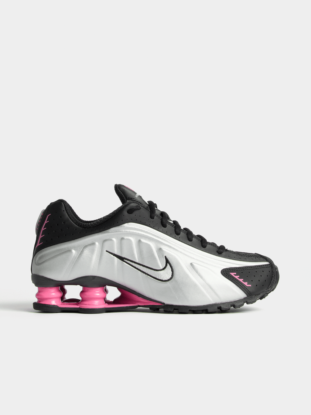 Nike Women's Shox R4 Black/Silver/Pink Sneaker