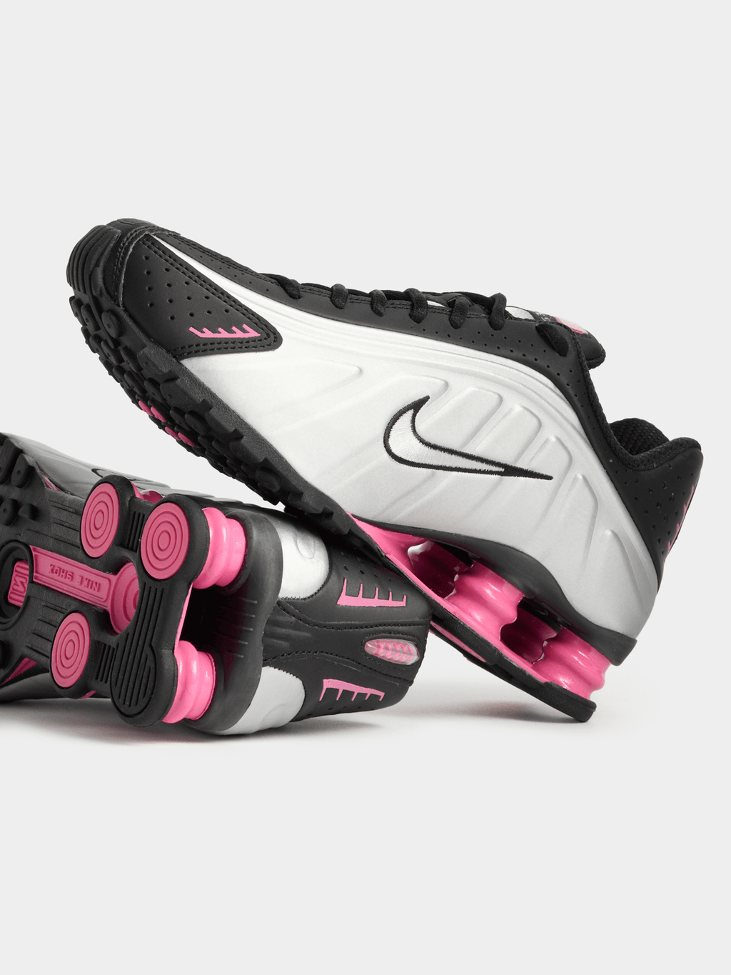 Nike Women's Shox R4 Black/Silver/Pink Sneaker