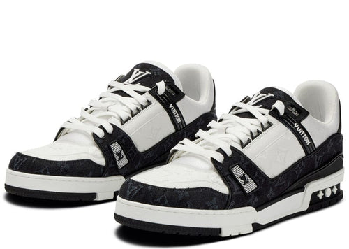 LOUIS VUITTON LV TRAINER WHITE BLACK FULLY BOXED